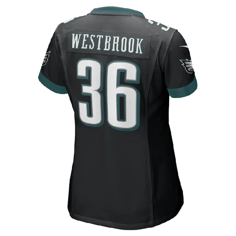 P.Eagles #36 Brian Westbrook Black Retired Game Jersey Stitched American Football Jerseys-NFL Super Bowl Jerseys -