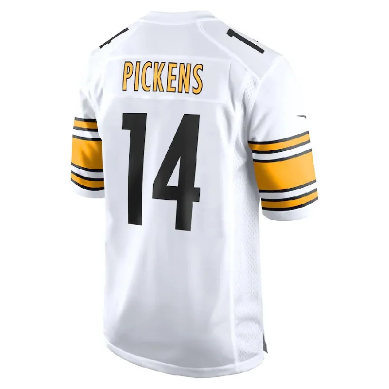 P.Steelers #14 George Pickens White Game Player Jersey Stitched American Football Jerseys-NFL Breast Cancer Awareness Jerseys -