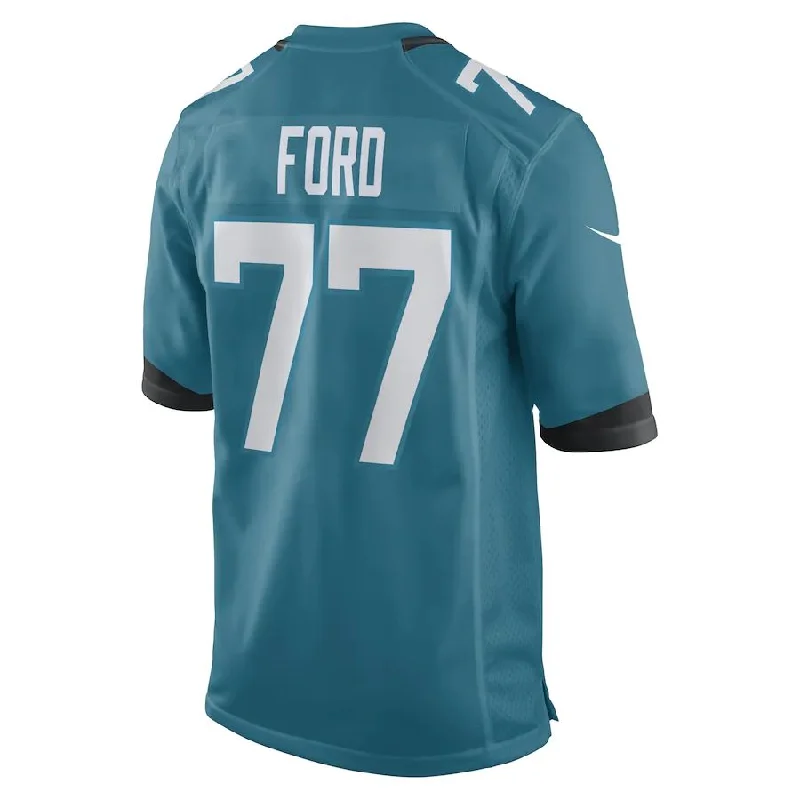 J.Jaguars #77 Nick Ford Teal Game Player Jersey Stitched American Football Jerseys-NFL Women’s Team Jerseys -