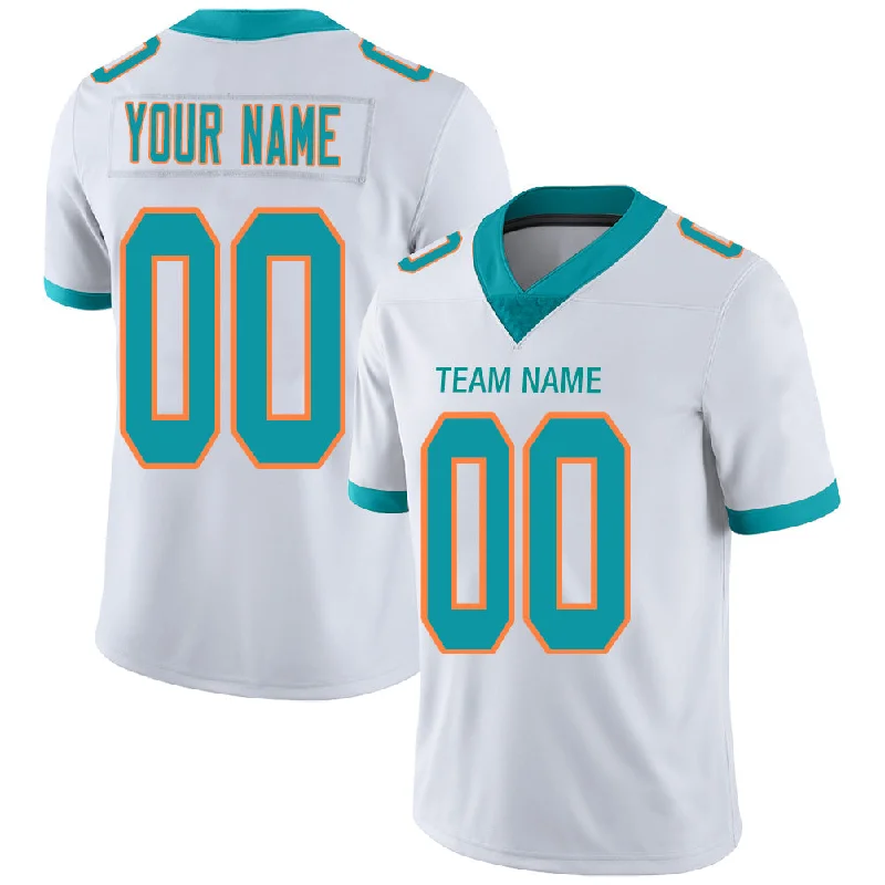 Custom M.Dolphins Stitched American Football Jerseys Personalize Birthday Gifts White Jersey-NBA Replica Jerseys for Fans -