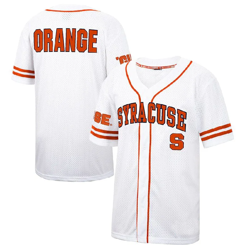 S.Orange Colosseum Free Spirited Baseball Jersey White Orange Stitched American College Jerseys-NBA City Edition Jerseys -