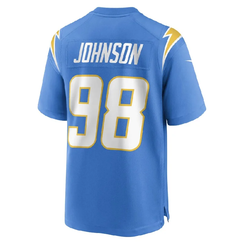 LA.Chargers #98 Austin Johnson Powder Blue Game Player Jersey Stitched American Football Jerseys-NFL College Throwback Jerseys -