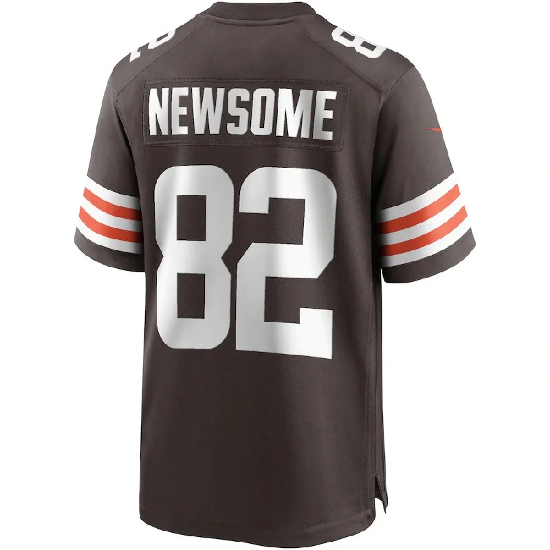 C.Browns #82 Ozzie Newsome Brown Game Retired Player Jersey Stitched American Football Jerseys-NFL Big & Tall Football Jerseys -