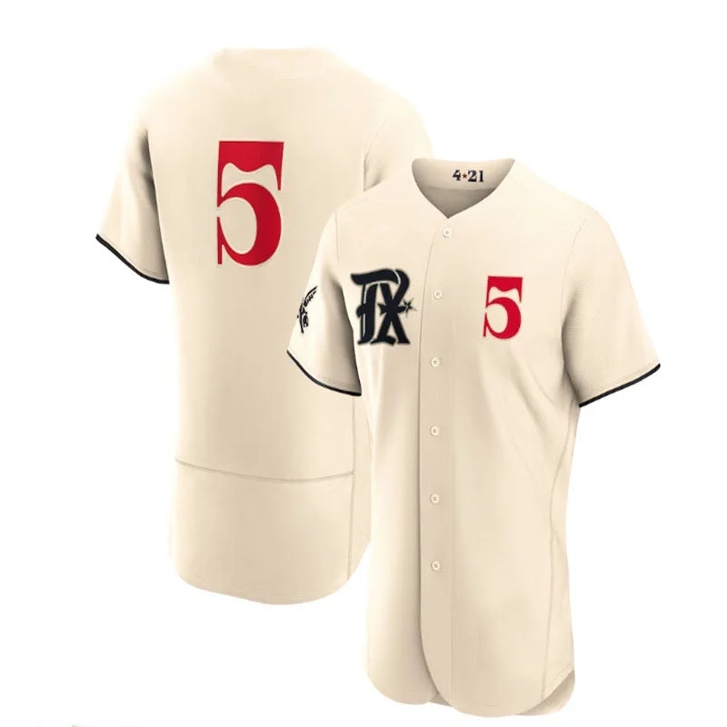 Texas Rangers #5 Corey Seager Cream 2023 City Connect Authentic Player Jersey Baseball Jerseys-NBA Road Jerseys -