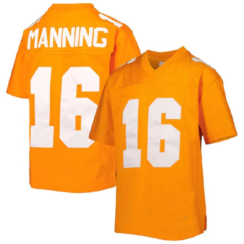 T.Volunteers #16 Peyton Manning Mitchell & Ness Replica Jersey Tennessee Orange Stitched American College Jerseys-NBA New Season Jerseys -