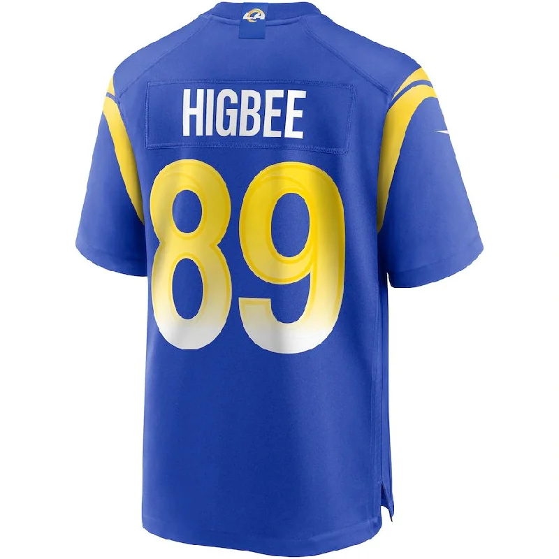 LA.Rams #89 Tyler Higbee Royal Game Player Jersey Stitched American Football Jerseys-NFL Training Camp Jerseys -