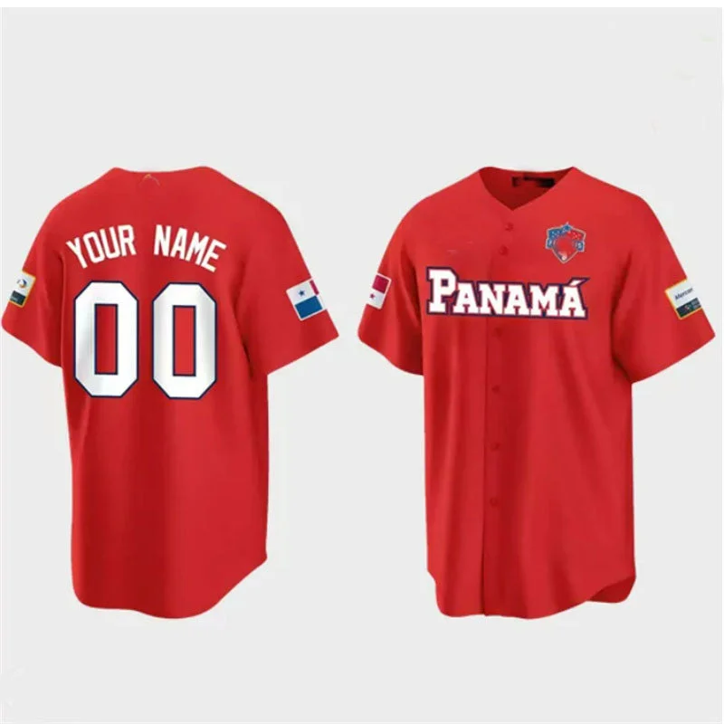 Custom Panama Baseball 2023 World Baseball Classic Jersey Men Women Youth ¨C Red Stitches Baseball Jerseys-NBA Throwback Jerseys -