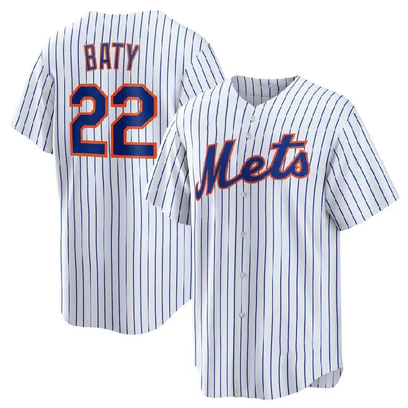 New York Mets #22 Brett Baty White Home Replica Player Jersey Baseball Jerseys-NBA Collector’s Basketball Jerseys -