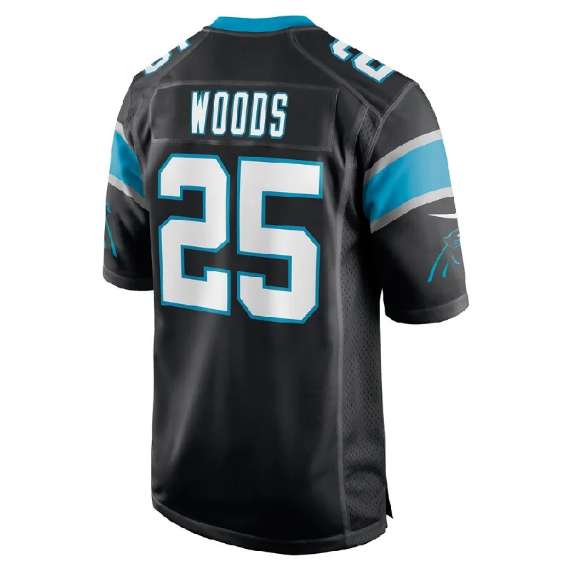 C.Panthers #25 Xavier Woods Black Game Jersey Stitched American Football Jerseys-NFL Special Edition Jerseys -