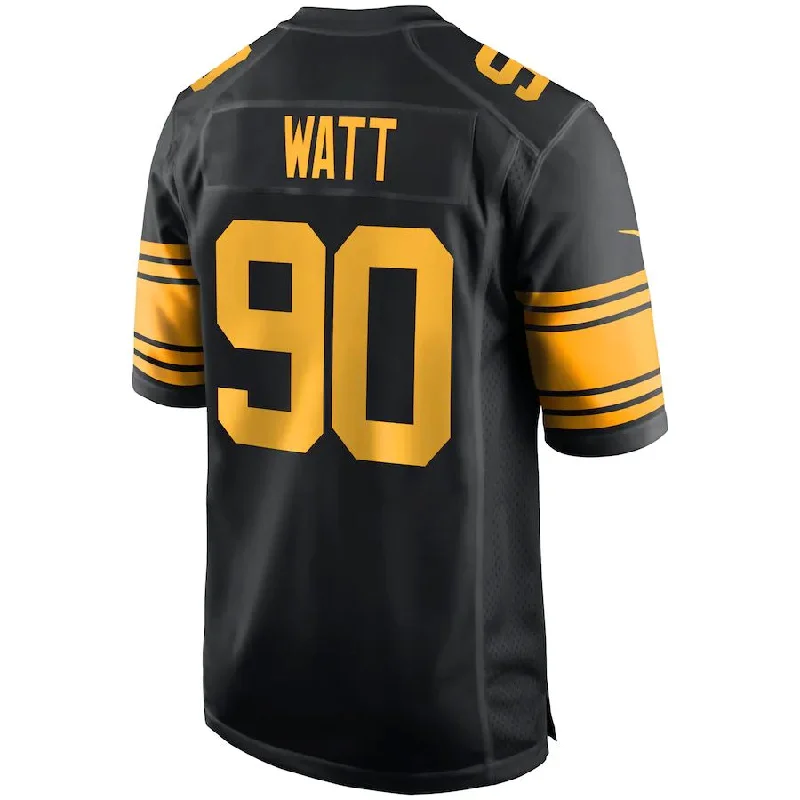 P.Steelers #90 T.J. Watt Black Alternate Game Player Jersey Stitched American Football Jerseys-NFL Lightweight Football Jerseys -