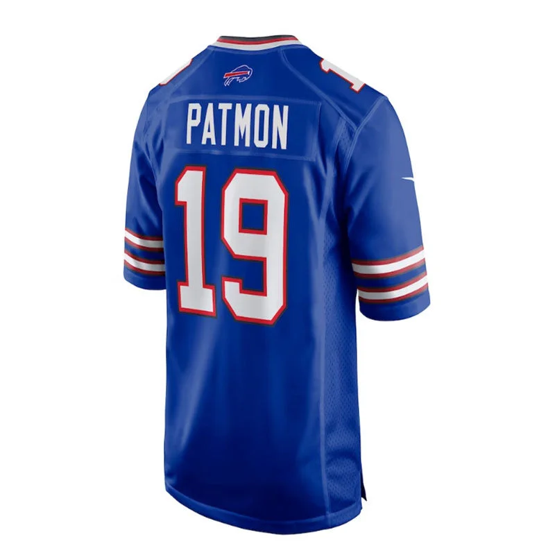 B.Bills #19 Dezmon Patmon Game Player Jersey - Royal Stitched American Football Jerseys-NFL Super Bowl Jerseys -