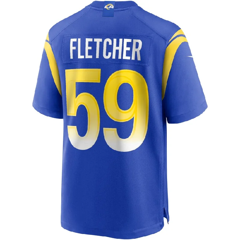 LA.Rams #59 London Fletcher Royal Game Retired Player Jersey Stitched American Football Jerseys-NFL Women’s Team Jerseys -