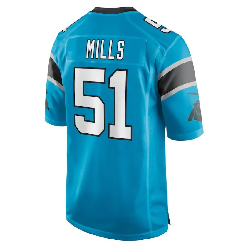 C.Panthers #51 Sam Mills Blue Retired Player Jersey Stitched American Football Jerseys-NFL MVP Player Jerseys -