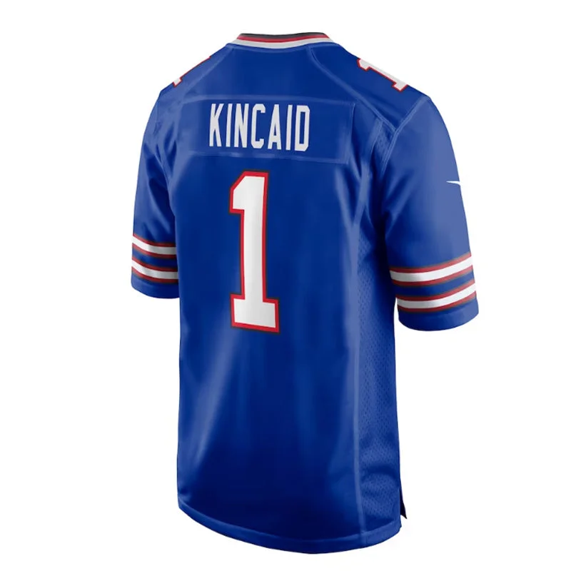 B.Bills #1 Dalton Kincaid 2023 Draft First Round Pick Game Jersey - Royal American Stitched Football Jerseys-NFL New Season Jerseys -