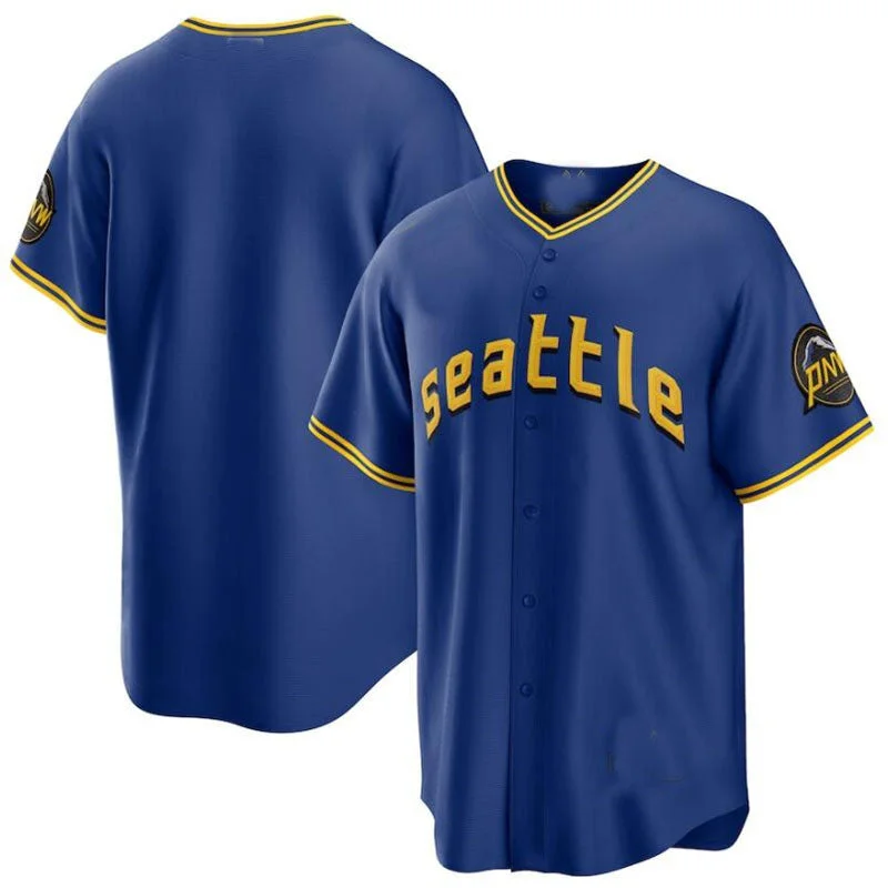 Seattle Mariners Royal 2023 City Connect Replica Player Jersey Baseball Jerseys-NBA Hall of Fame Jerseys -