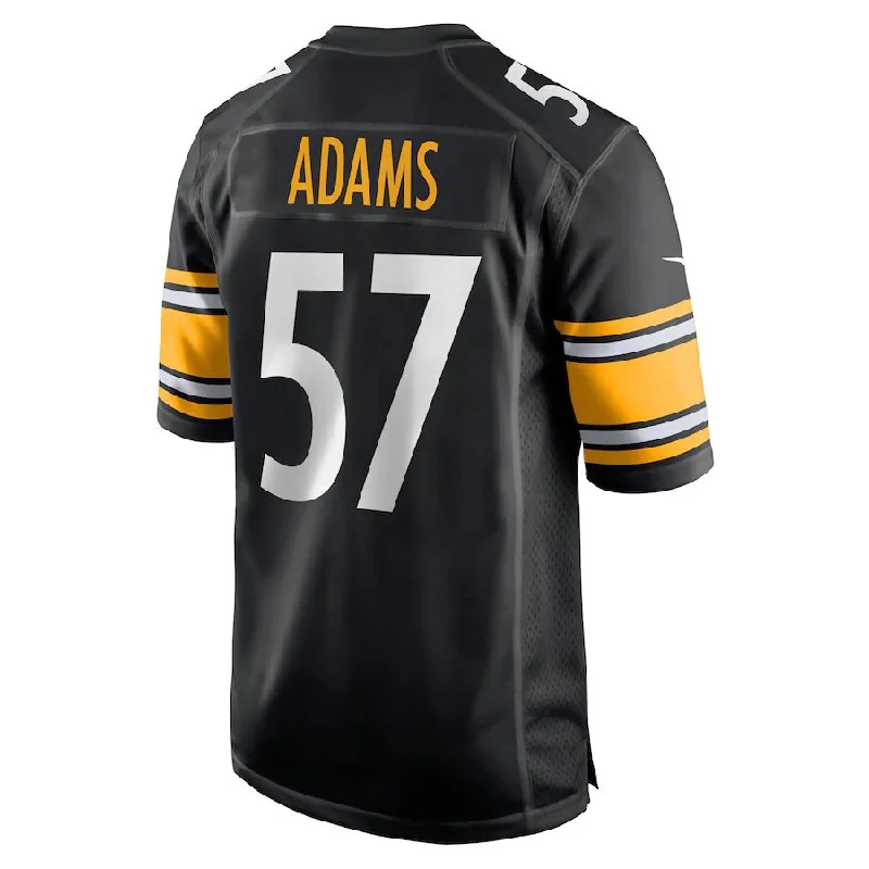 P.Steelers #57 Montravius Adams Black Game Player Jersey Stitched American Football Jerseys-NFL Limited Edition Jerseys -