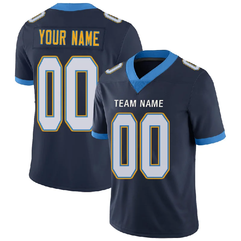 Custom LA.Chargers Stitched American Football Jerseys Personalize Birthday Gifts Navy Jersey-NBA Game-Worn Jerseys -