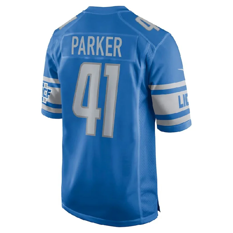 D.Lions #41 AJ Parker Blue Game Jersey Stitched American Football Jerseys-NFL Special Edition Jerseys -