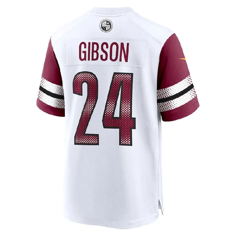 W.Commanders #24 Antonio Gibson White Game Jersey Stitched American Football Jerseys-NFL 100th Anniversary Jerseys -