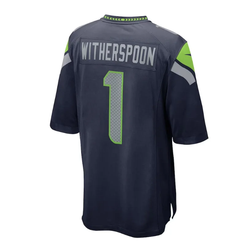 S.Seahawks #1 Devon Witherspoon 2023 Draft First Round Pick Game Jersey - College Navy Stitched American Football Jerseys-NFL Military Salute Jerseys -