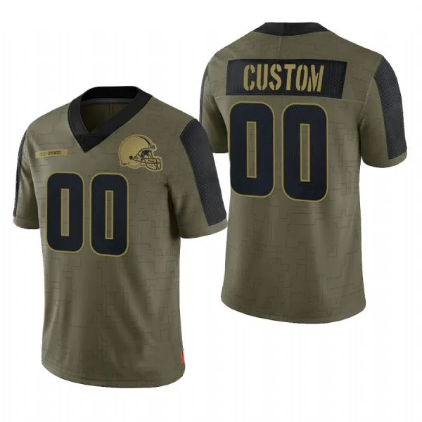 Custom C.Brown Olive 2021 Salute To Service Limited Football Jerseys-NBA New Season Jerseys -