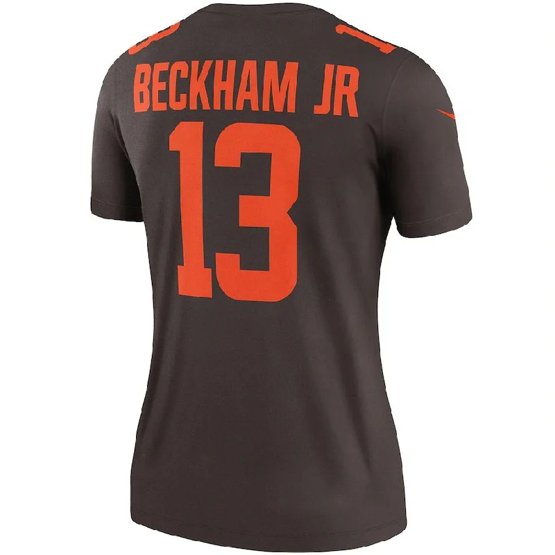 C.Browns #13 Odell Beckham Jr. Brown Alternate Legend Jersey Stitched American Football Jerseys-NFL Hall of Fame Collection -