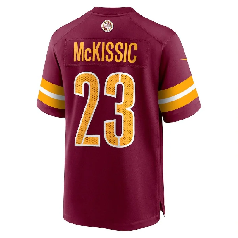 W.Commanders #23 J.D. McKissic Burgundy Game Jersey Stitched American Football Jerseys-NFL Official Licensed Jerseys -