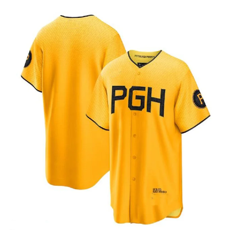 Pittsburgh Pirates 2023 City Connect Replica Jersey - Gold Baseball Jerseys-NBA Home Court Jerseys -