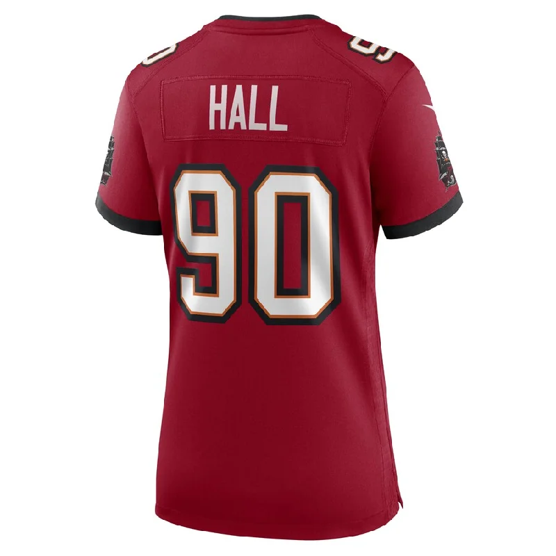 TB.Buccaneers #90 Logan Hall Red Game Player Jersey Stitched American Football Jerseys-NFL Player Edition Jerseys -