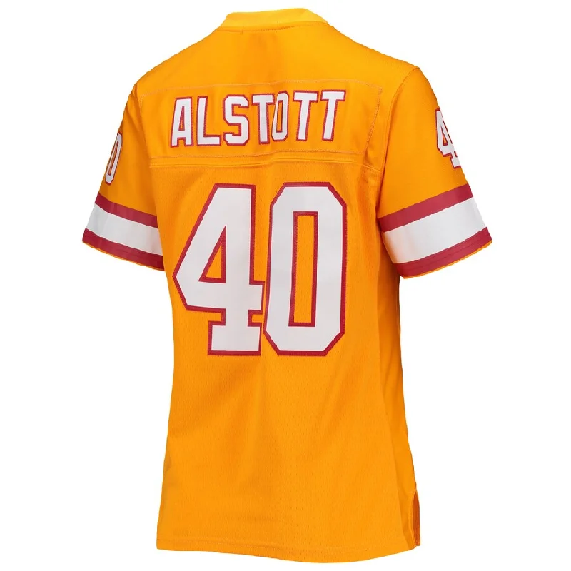 TB.Buccaneers #40 Mike Alstott Mitchell & Ness Orange Legacy Replica Player Jersey Stitched American Football Jerseys-NFL Fan Shop Jerseys -