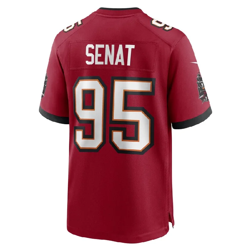 TB.Buccaneers #95 Deadrin Senat Red Game Player Jersey Stitched American Football Jerseys-NFL Anniversary Edition Jerseys -