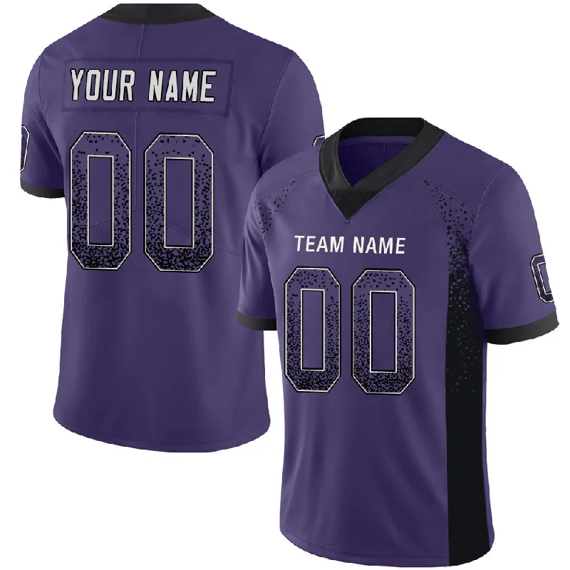 Custom B.Raven Men's American Purple Fashion Vapor Limited Stitched Football Jersey-NBA Customizable Jerseys -