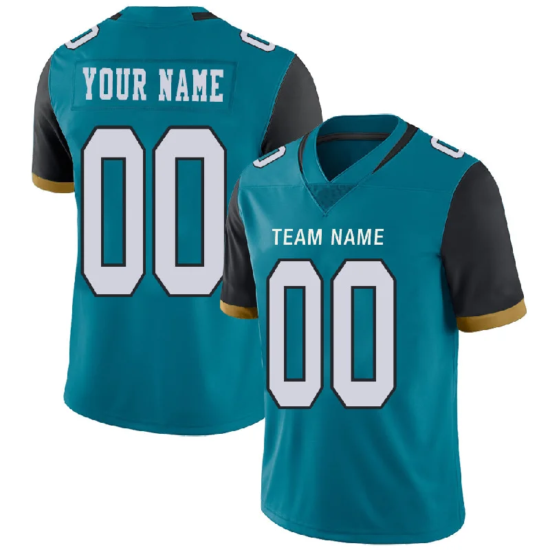 Custom J.Jaguars Stitched American Football Jerseys Personalize Birthday Gifts Teal Jersey-NBA Statement Jerseys -