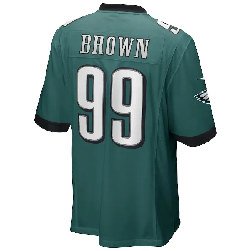 P.Eagles #99 Jerome Brown Midnight Green Game Retired Player Jersey Stitched American Football Jerseys-NFL Retro Team Jerseys -