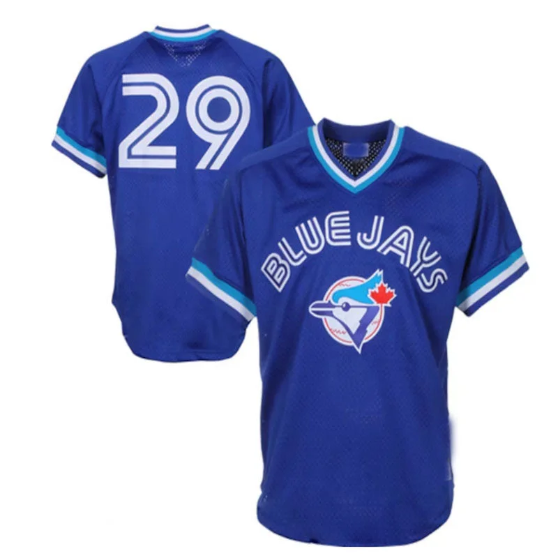 Toronto Blue Jays #29 Joe Carter Mitchell & Ness 1993 Authentic Cooperstown Collection Mesh Batting Practice Jersey - Royal Baseball Jerseys-NBA Custom Name Jerseys -