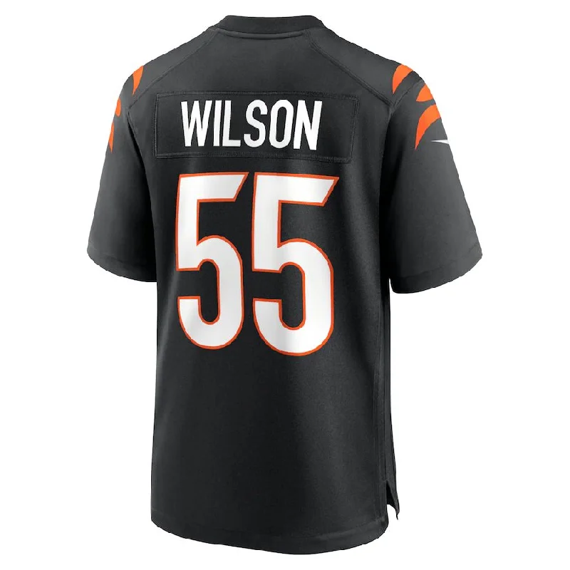 C.Bengals #55 Logan Wilson Black Game Jersey Stitched American Football Jerseys-NFL Limited Edition Jerseys -