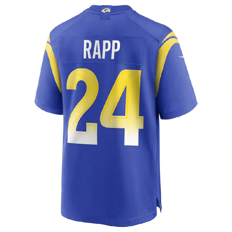 LA.Rams #24 Taylor Rapp Royal Game Jersey Stitched American Football Jerseys-NFL Big & Tall Football Jerseys -