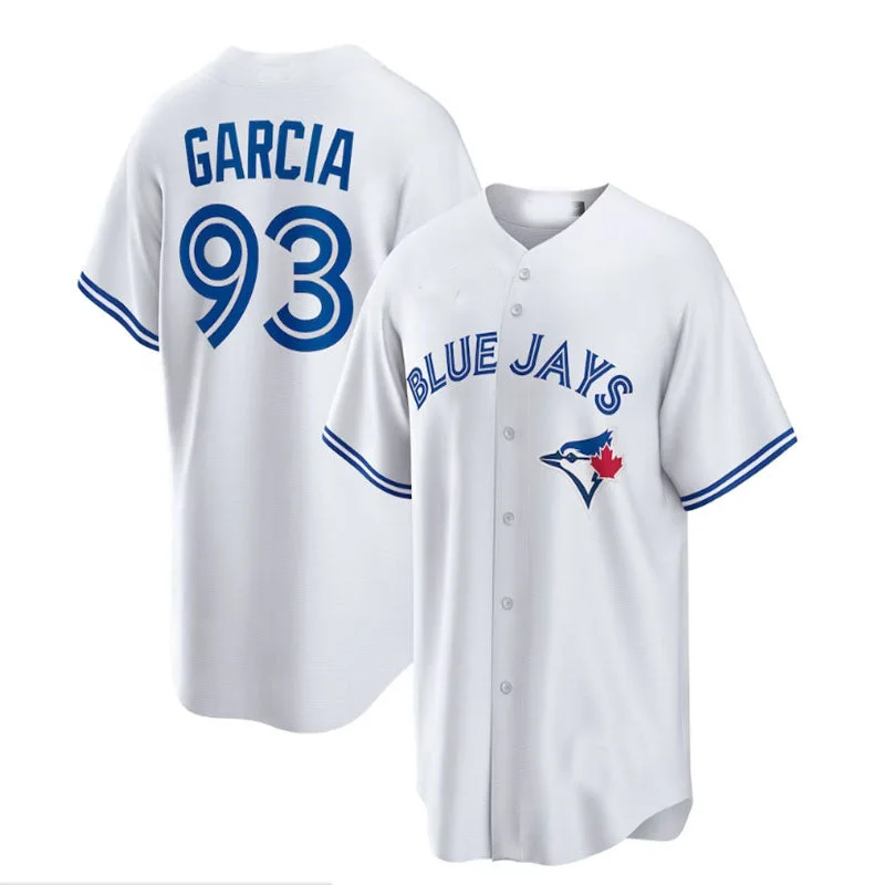 Toronto Blue Jays #93 Yimi Garcia Home Replica Player Jersey - White Baseball Jerseys-NBA Vintage Team Jerseys -