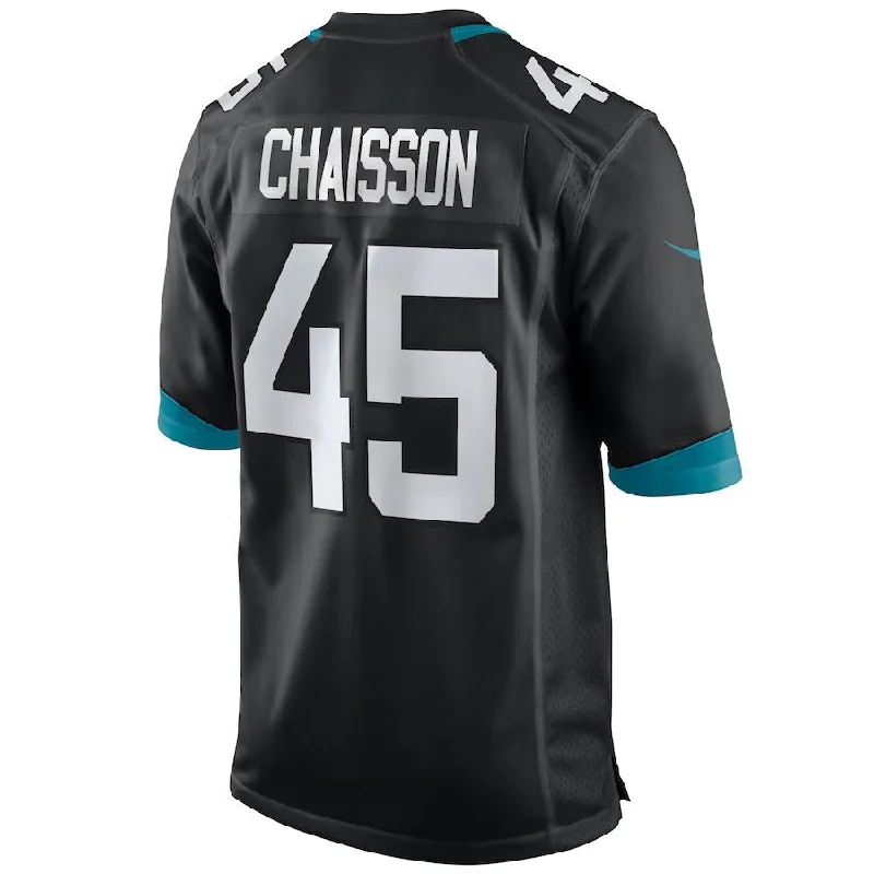 J.Jaguars #45 K'Lavon Chaisson Black Game Jersey Stitched American Football Jerseys-NFL Color Rush Jerseys -