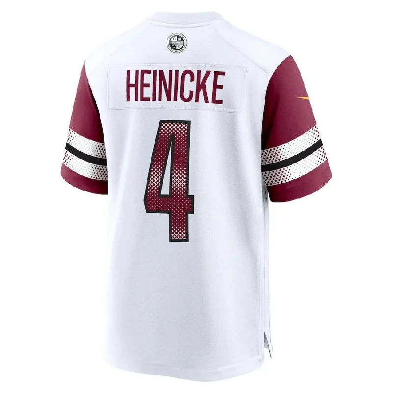 W.Commanders #4 Taylor Heinicke White Game Jersey Stitched American Football Jerseys-NFL Official Team Jerseys -