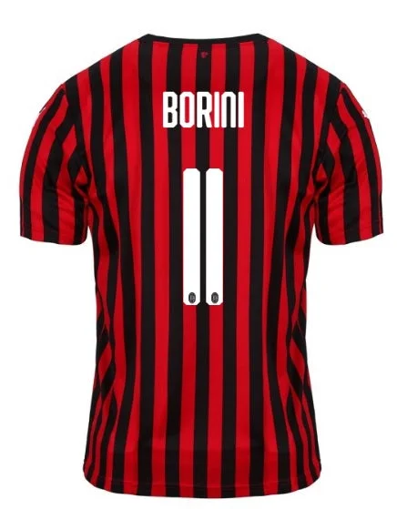 AC Milan Borini 19/20 Home Jersey-AFC Lightweight Football Jerseys -