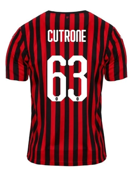 AC Milan Cutrone 19/20 Home Jersey-AFC Player Jerseys for Fans -