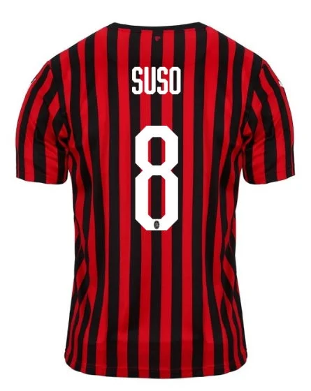 AC Milan Suso 19/20 Home Jersey-AFC Youth Football Jerseys -