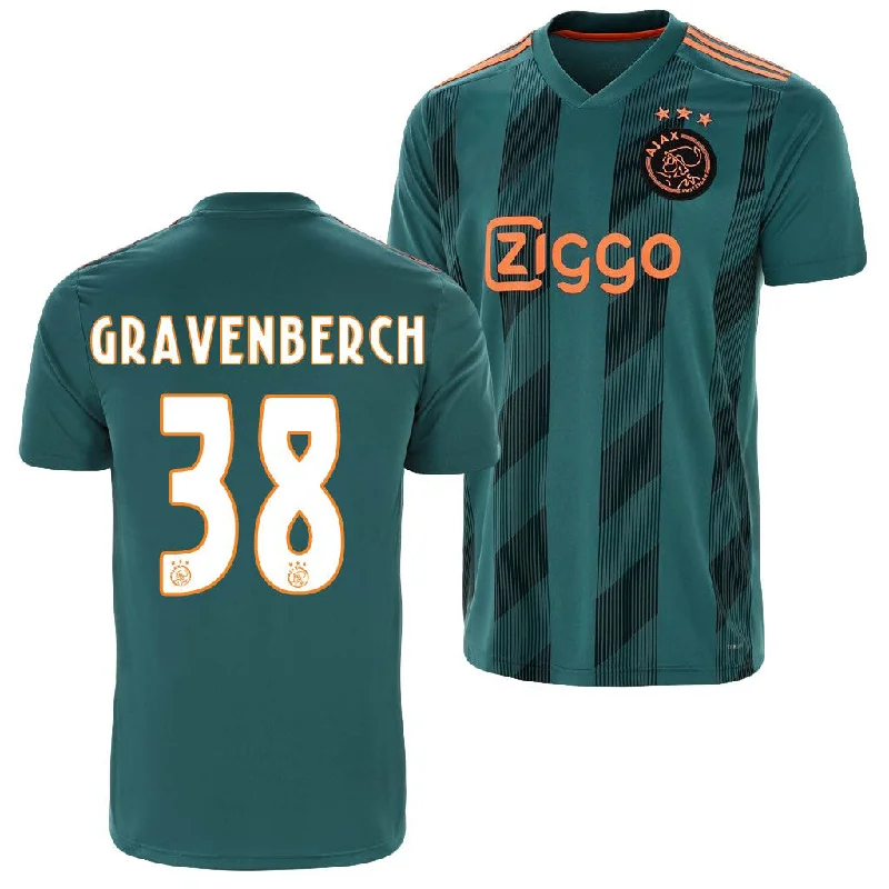 Ajax FC Gravenberch 19/20 Away Jersey-AFC On-Field Jerseys -