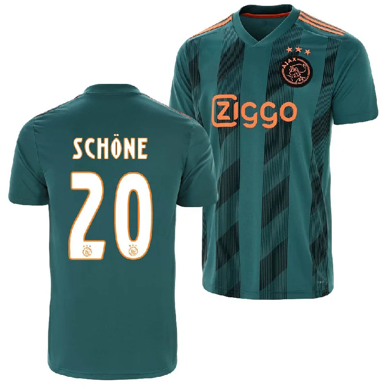 Ajax FC Lasse Schone 19/20 Away Jersey-AFC Sideline Jerseys -