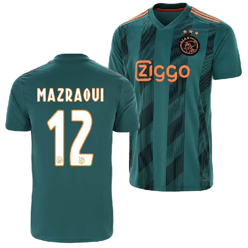 Ajax FC Mazraoui 19/20 Away Jersey-AFC Vintage Football Jerseys -