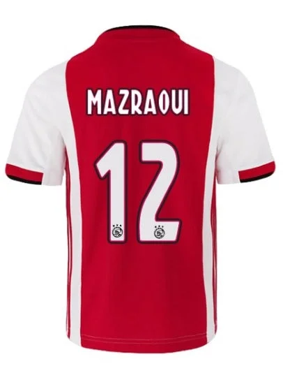 Ajax FC Mazraoui Youth 19/20 Home Jersey-AFC Sports Fan Jerseys -