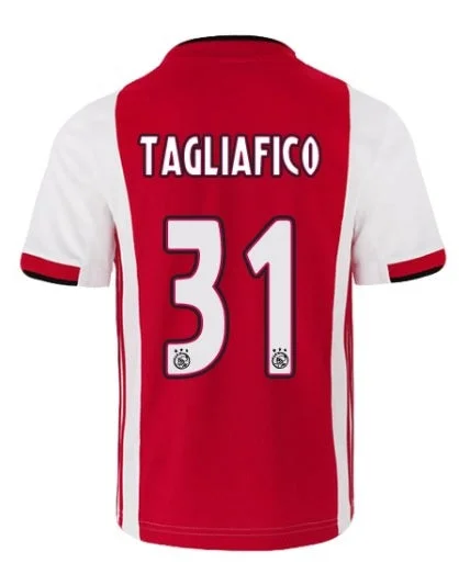 Ajax FC Tagliafico Youth 19/20 Home Jersey-AFC Pre-Match Jerseys -