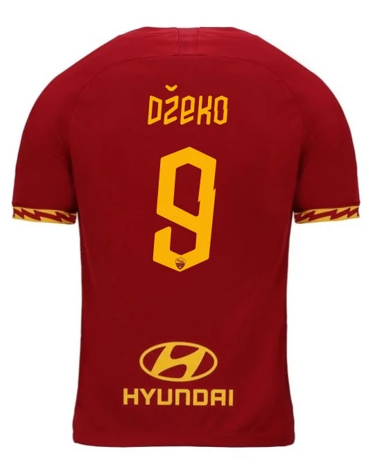 AS Roma Dzeko 19/20 Home Jersey-AFC On-Field Jerseys -