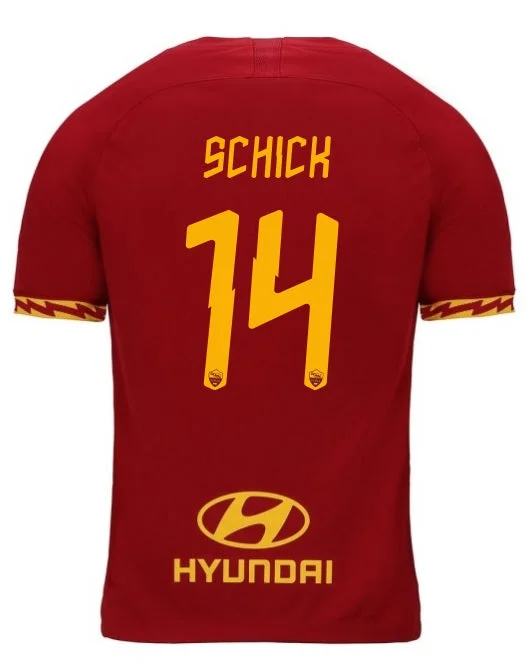 AS Roma Schick 19/20 Home Jersey-AFC Autographed Jerseys -